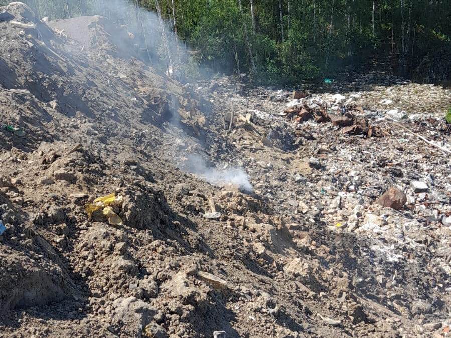 На полигоне «Залесье» ликвидированы очаги открытого горения.