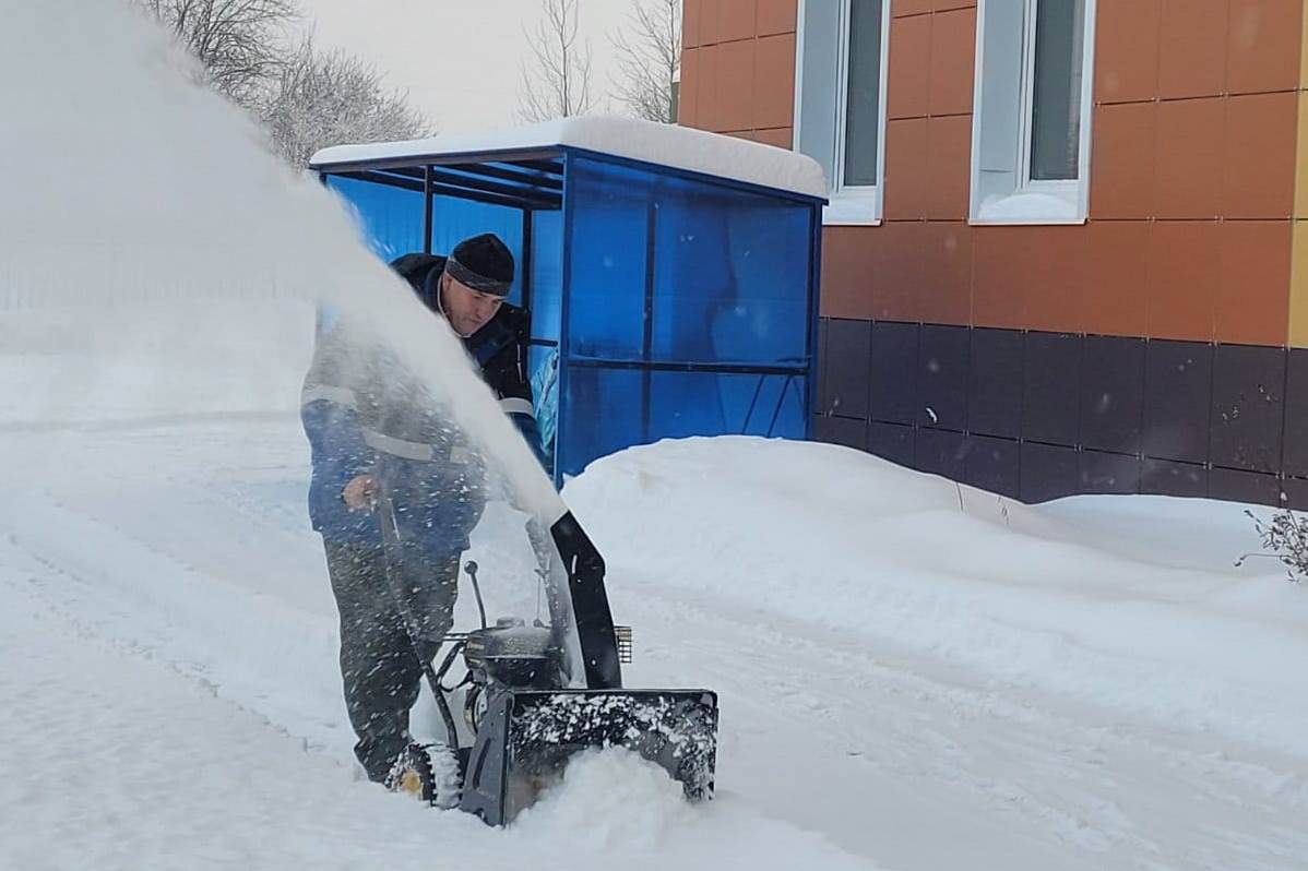 Для борьбы со снегопадом в  школах города применяются шнекороторы, а в детских садах на помощь дворникам приходят «снежные десанты».