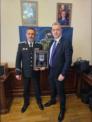 Встреча атамана Всероссийского общества с Председателем комитета Государственной думы по делам национальностей Владимиром Ивановым.