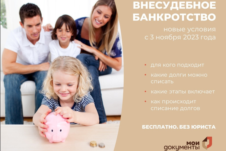 Процедура внесудебного банкротства физических лиц стала доступнее. Процедура внесудебного банкротства физических лиц стала доступнее.